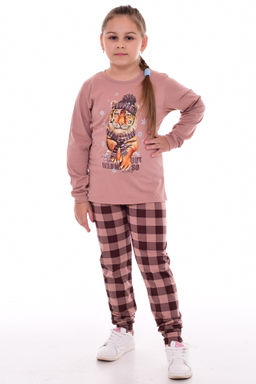 Пижама детская 7-297а (капучино) Тигр в шапке