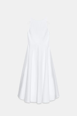 VESTIDO MIDI GABARDINA VOLUMEN / Blanco - Zara фото 2