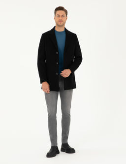 Siyah Ekstra Slim Fit Y_n Kar___ml_ Ka_e Kaban - Pierre cardin фото 4