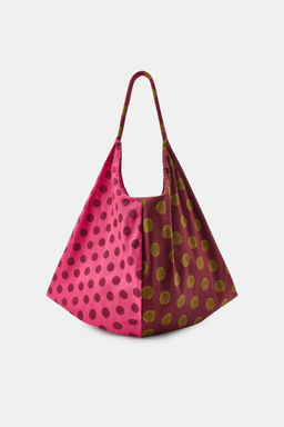 MAXI BOLSA ESTAMPADA LUNARES / Rosa
