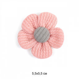 Аппликации пришивные арт.TBY.2426 Цветочек 5,5х5,5см цв.розовый, уп.10шт
