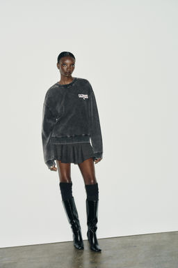 WASHED SLOGAN SWEATSHIRT