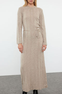 Vizon Maxi Triko Yumusak Dokulu Baglama Detayl? Elbise TWOAW25EL00031 - Trendyolmilla фото 3