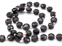 Бусины из граната круг с огранкой 8мм, 37см, 37 бусин Радуга камня