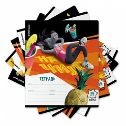 Цена за 10 шт. Тетрадь школьная ученическая ErichKrause Ну, Погоди! Каникулы, 24 листа, клетка (в плёнке по 10 шт.)_MIX-PACK