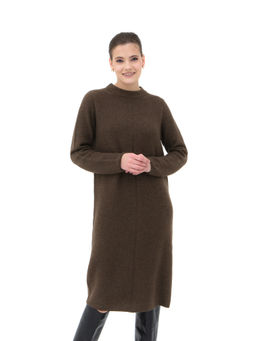 Платье из пуха яка 13087 коричневое