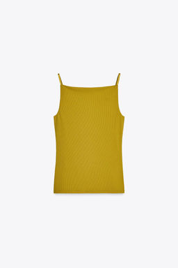 RIB TOP WITH POLYAMIDE STRAPS - Zara фото 12