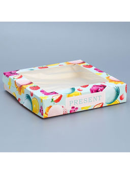 Цена за 5 шт. Коробка складная Present, 20 х 20 х 4 см - Дарите счастье фото 3