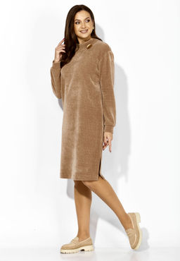 Платье ТАиЕР 1410 полоска, бежевый