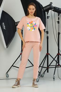 Джемпер футболка 105L3 чайная роза - Solo mio фото 3