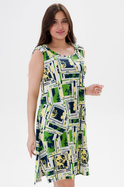 Платье женское из кулирки Кэтрин цитрусовый микс - Амадэль фото 6