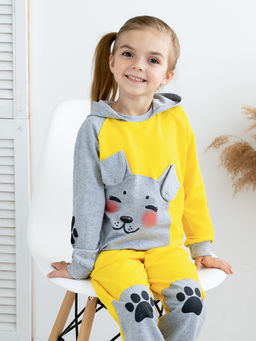 Костюм детский желтыймеланж собака