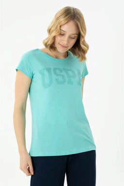 Женская мятная базовая футболка - U.s. polo assn фото 2