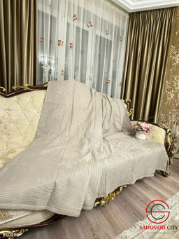 Плед покрывало вафельное в подарочной сумке