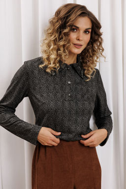 Джемпер Gizart 15422 серый тигровый замша