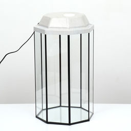 Аквариум "Восьмигранный" с крышкой, 24 литра, 25 х 25 х 45/50 см, беленый дуб