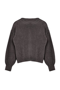 Antrasit Dugme Detayl? Yumusak Dokulu Triko H?rka TWOAW25HI00147