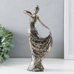 Фигурка полистоун «Танец девушки», под бронзу, 12×6×23 см