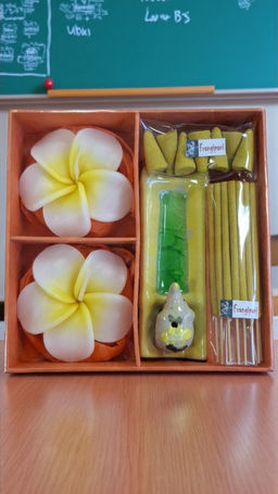 Ароматический набор "Цветок Франджипани" (цвет коробочки в ассортименте)