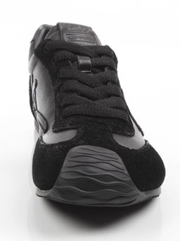 03-A885-1 BLACK Кроссовки женские (натуральная кожа, натуральная замша)