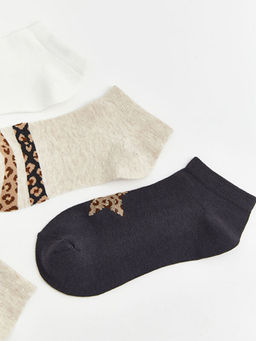 Desenli Kad?n Patik ?orap 5li