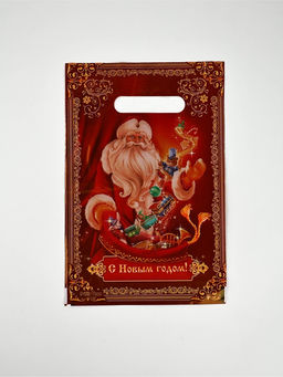 Набор подарочных пакетов, полиэтилен, 4 вида, 20 шт., «Новый год», 20×30 см