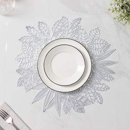 Цена за 12 шт. Салфетка сервировочная Доляна Ashberry, 3838 см, цвет серебро  фото 3