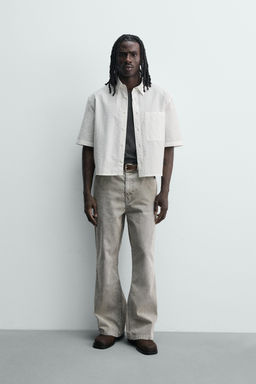 CAMISA BOXY FIT BOLSILLO / Blanco