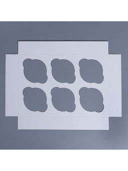 Цена за 5 шт. Коробка для капкейков, кондитерская упаковка с окном, 6 ячеек «Вдохновляй красотой», 25×17×10 см