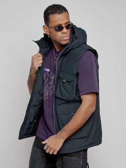 Куртка - жилетка трансформер 2 в 1 мужская зимняя темно-синего цвета 2409TS - Mtforce фото 26