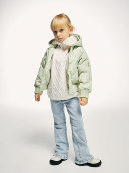 Kap??onlu Kapitone Desenli K?z ?ocuk Mont - Waikiki фото 2