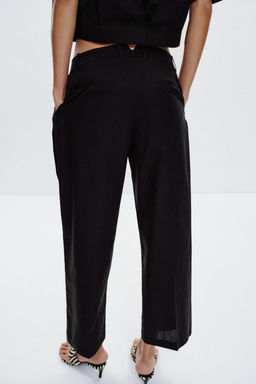 POPLIN TROUSERS WITH PLEATS - Zara фото 13