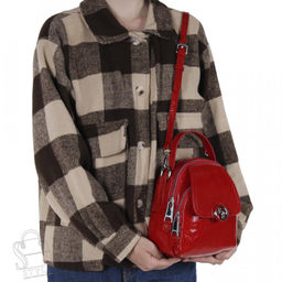 Рюкзак женский кожаный 21039СH red Polina&Eiterou/30