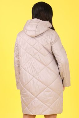 Пальто из плащевки женское на молнии темно-синее - Almond фото 2