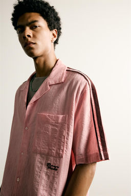 CAMISA BANDAS BORDADO CONTRASTE / Rosa - Zara фото 5