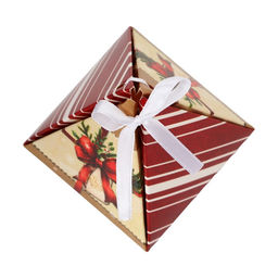 Цена за 5 шт. Бонбоньерка, новогодняя подарочная упаковка «Подарок», 7×7×7.5 см