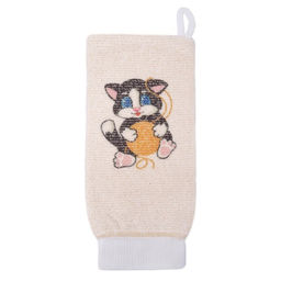 Мочалка детская рукавица из хлопка с рисунком 16333 - Vival фото 4