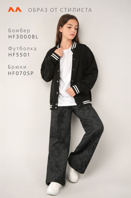 Брюки палаццо из футера для девочки Happyfox