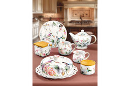 Банка д/сыпучих продуктов 250 мл 12*9,5*9 см Певчие птички на черном NEW BONE CHINA - Elan gallery фото 15