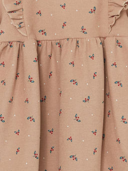 Bisiklet Yaka Uzun Kollu ?i?ekli K?z Bebek Elbise - Waikiki фото 2