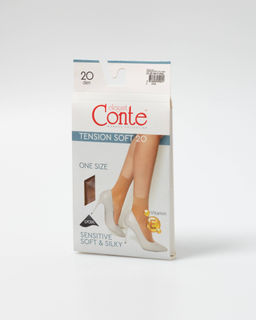 Цена за 2 пары. Носки Удлиненные CONTE TENSION SOFT 20 (1 пара) natural - Conte elegant фото 18