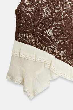 TOP COMBINADO CROCHET / Marr?n - Zara фото 9