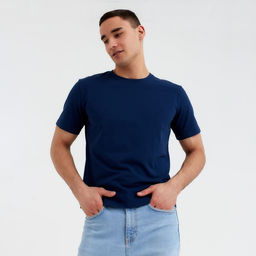 Футболка мужская MINAKU REGULAR FIT: цвет синий, р-р 50