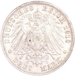 3 марки 1912 года F Германия (Вюртемберг)