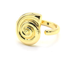 Кольцо Улитка золотистое