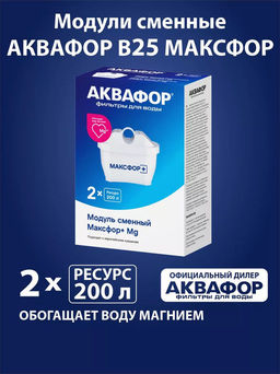 Кассета В25 Максфор+Mg (2 шт) Аквафор