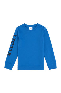 Базовый свитшот для мальчика кобальтово-синего цвета