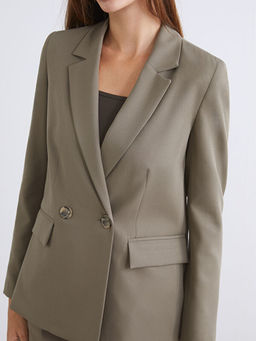 Kad?n Krep Blazer Ceket