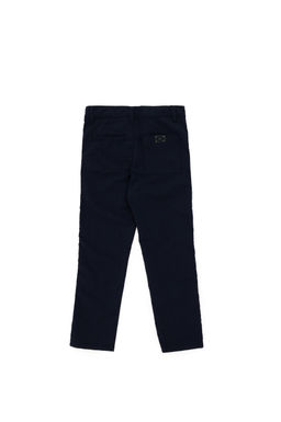 Темно-синие брюки из плотной ткани для мальчика Неожиданная скидка в корзине - U.s. polo assn фото 3