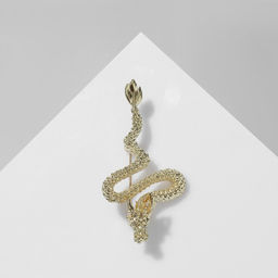 Брошь Дракон, цвет золото